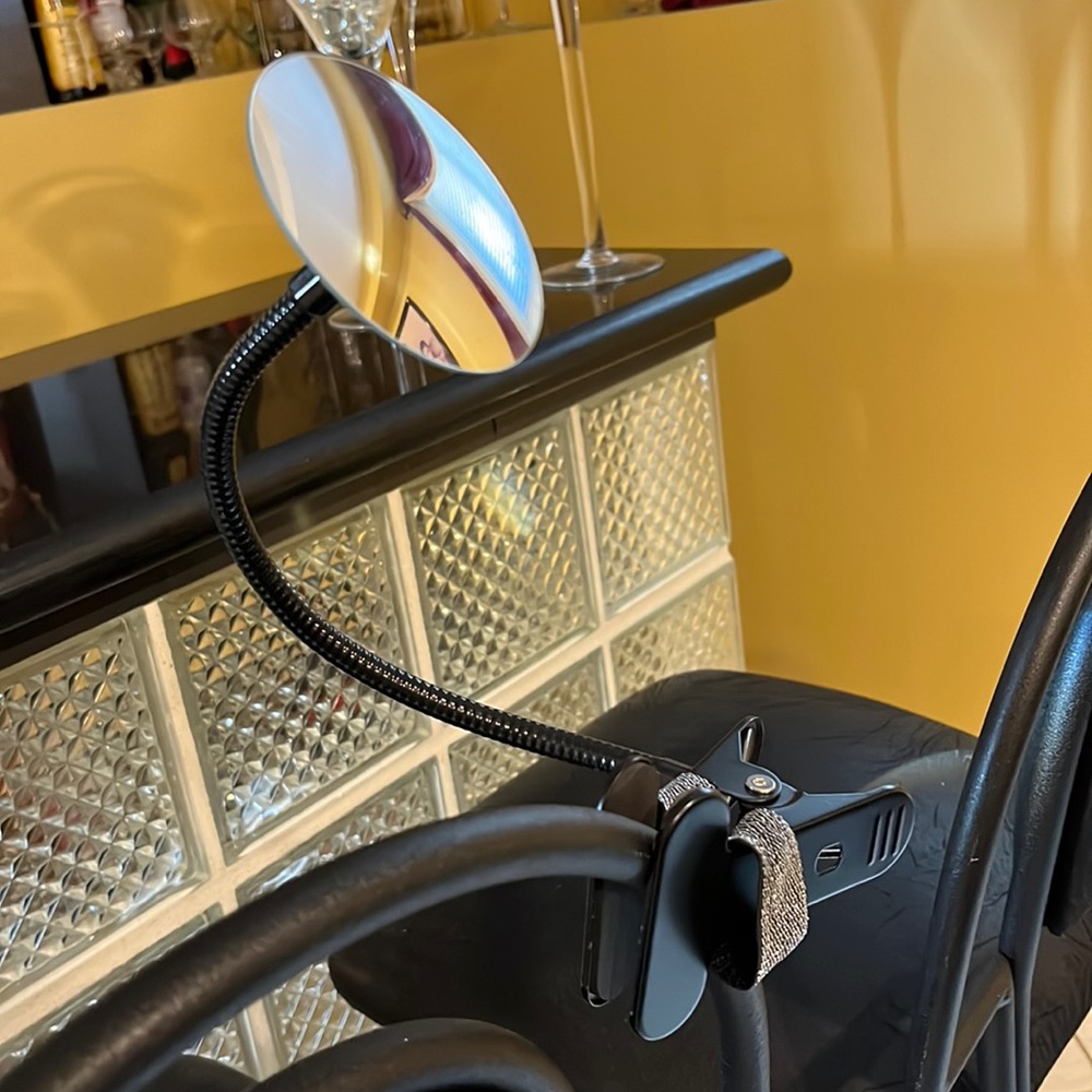 Clip on mirror.